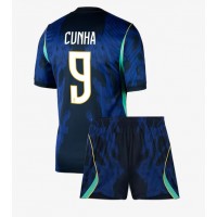 Billiga Brasilien Matheus Cunha #9 Barnkläder Borta fotbollskläder till baby VM 2026 Kortärmad (+ Korta byxor)